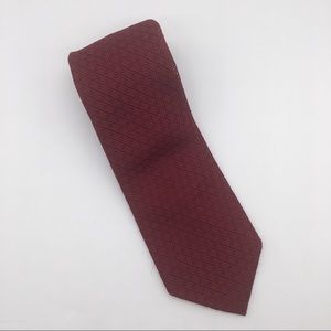 Don Soper vintage red wine crochet textured tie